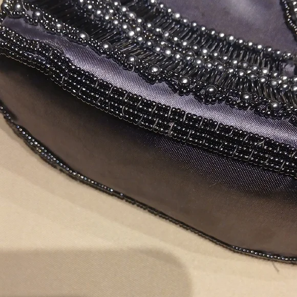 Buoux Terner Mini Grey Beaded Evening Bag - Picture 8 of 8
